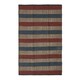 image 2 of Homescapes Multicolour Striped Jute Rug - 120 x 180 cm | Multi | Red & blue