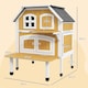 image 7 of PawHut Outdoor Cat House Cat Shelter w/ Openable Asphalt Roof, Escape Doors