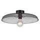 image 2 of Set of 2 Cassidy - Large Black Mesh Ceiling Flush Lights | Black | 2
