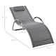 image 7 of Outsunny Sun Lounge Recliner Lounge Chair Design Ergonomic w/ Pillow Dark Grey