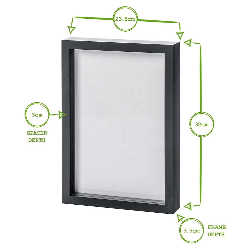 image 1 of Nicola Spring 3D Box Photo Frame - A4 (8 x 12") - Light Wood