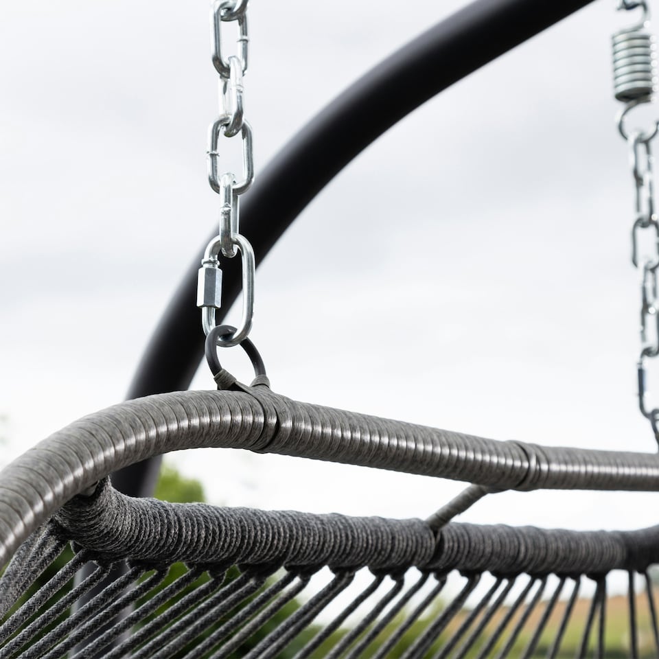image 1 of Haversham Swinging Double Garden Seat - Light Grey
