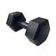 image 2 of HXGN 4kg Hex Vinyl Dumbbells (Pair) - Black | Black | BLACK | 4 kg