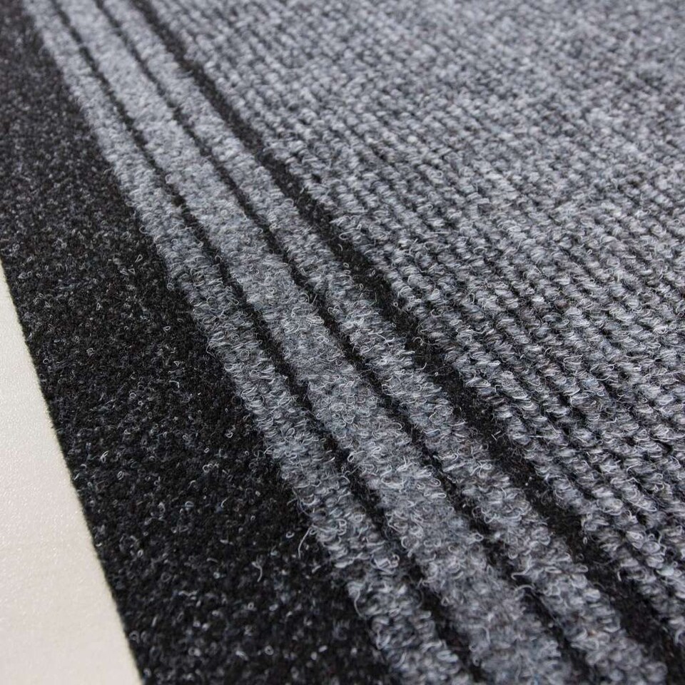 image 1 of kukoon 3ft - 39ft Long Dark Grey Hallway Runner Rug Stair Carpet Mat 80cm x 914cm