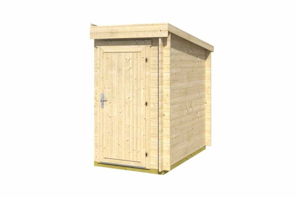 image 1 of Bike Extension 2000-Log Cabin, Wooden Garden Room, Timber Summerhouse, Home Office - L130 x W220 x H210.9 cm | Brown