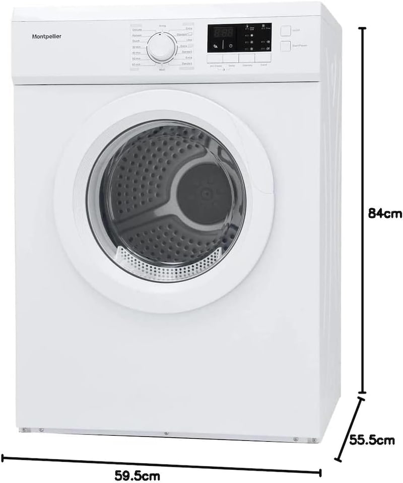 image 1 of Montpellier MVSD7W 7kg Tumble Dryer Vented Sensor Drying White