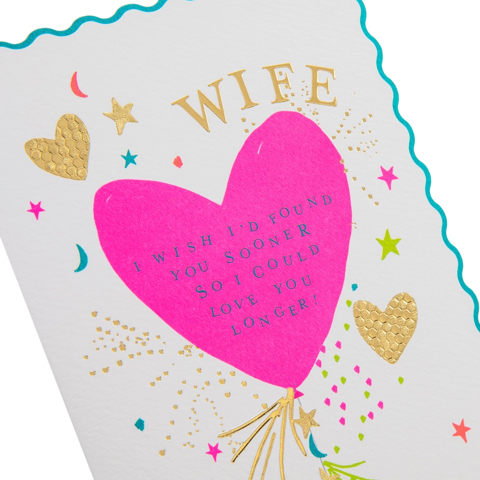 image 1 of Hallmark Birthday Card For Wife - Hearts Design
