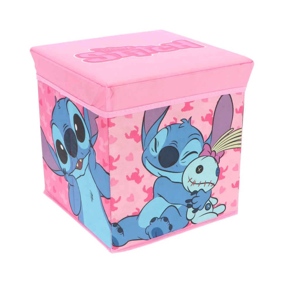 Disney Stitch Pink Stool Storage Cube 30cm