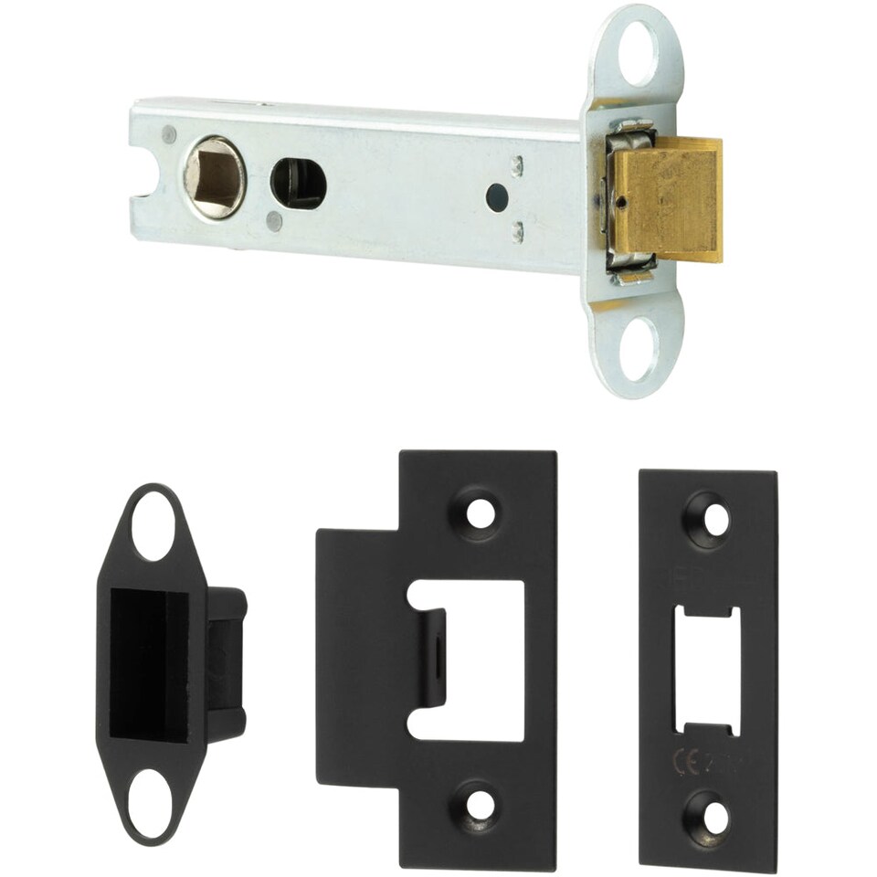 image 1 of Heavy Duty Tubular Latches - Premium Quality 102mm Black for Durable Door Security
