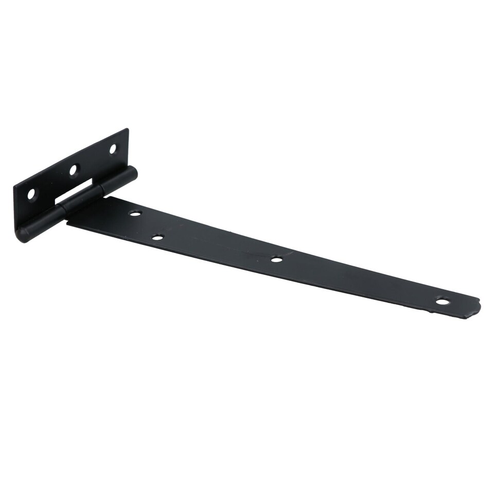 image 1 of 8in / 204mm Heavy Duty T Tee Hinges For Shed + Garden Gates Black Finish 6pc