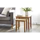 image 1 of Classic Wooden Oak Nest of 2 Tables Brown