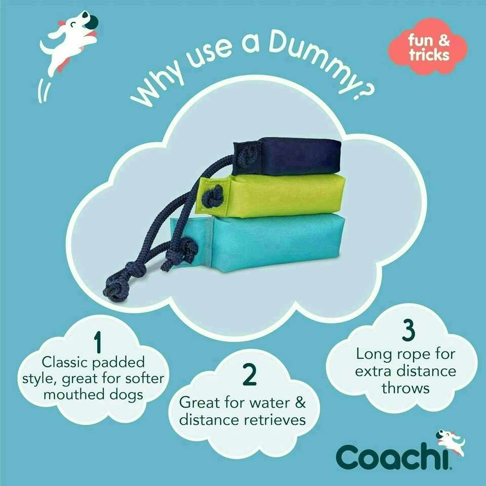 image 1 of Coachi Canvas Training Dummy - Floats - Long Distance Throwing. Suitable for Small Dogs and Puppies