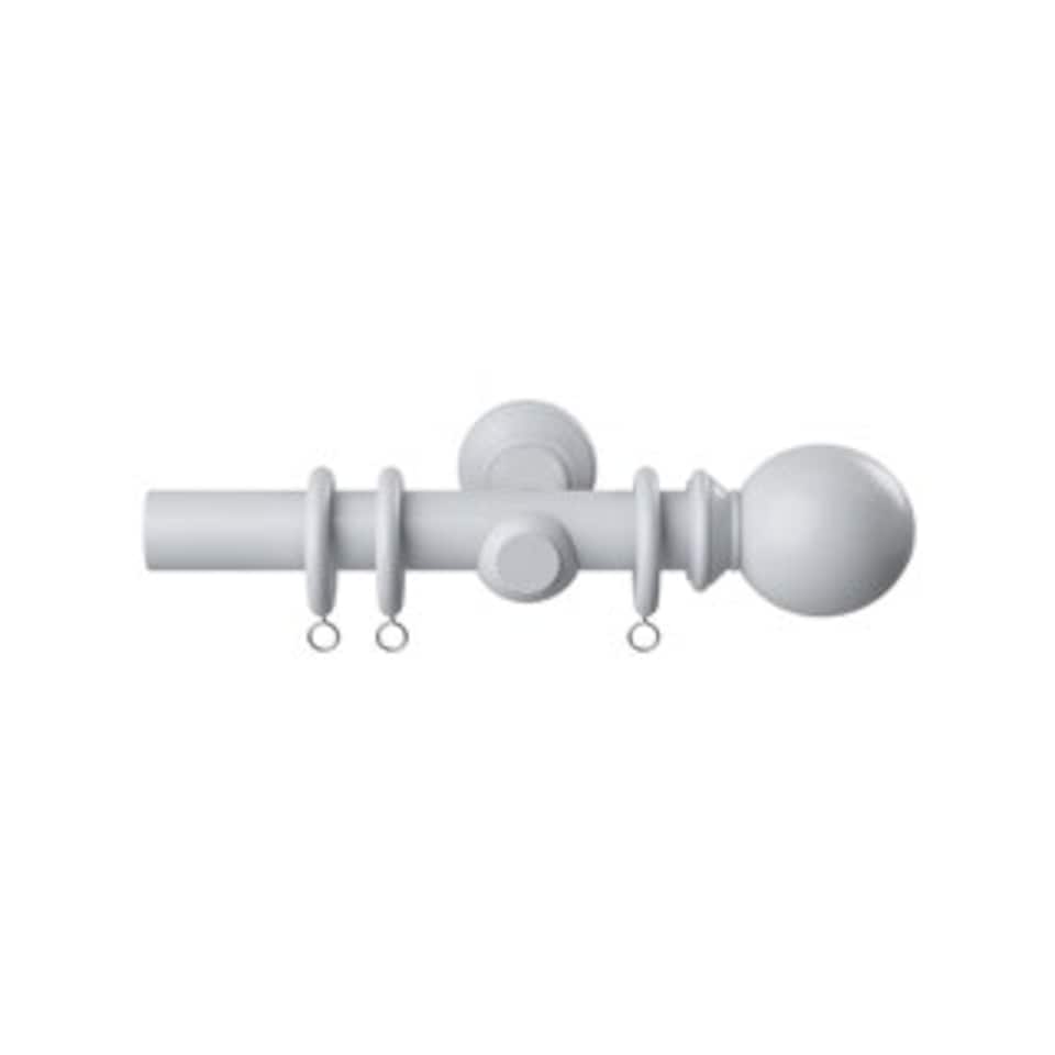 image 1 of 28mm Woodland White Curtain Pole Set 260cm