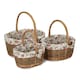 image 2 of Oval Unpeeled Willow Shopping Basket with Garden Rose Lining Multi | Garden Rose | M