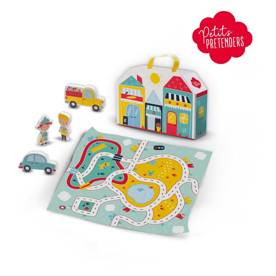 image 1 of SES CREATIVE Petits Pretenders Children's Shopping District Play Suitcase and Play Mat