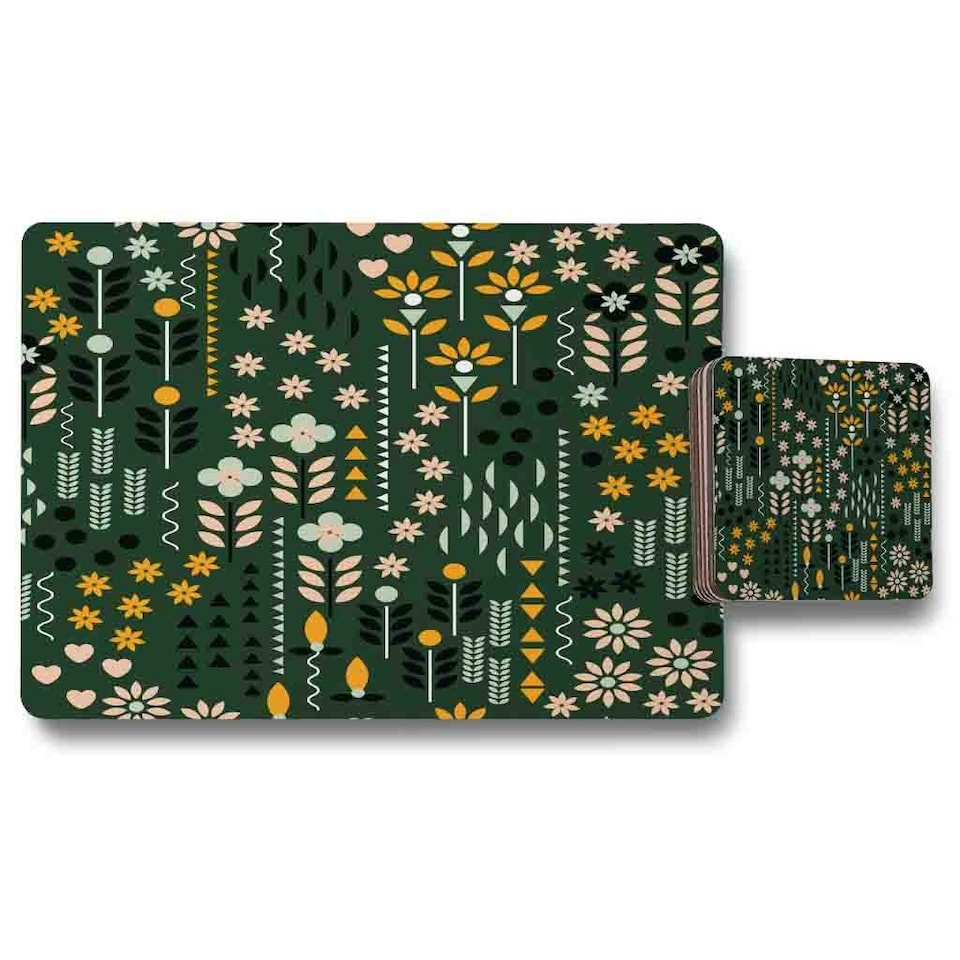 Selection of Flowers Print (Placemat & Coaster Set)