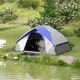 image 2 of Outsunny 2 Man Camping Tent with Sewn-in Groundsheet, 3000mm Waterproof, Blue | Blue | Grey and Dark Blue
