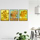 image 3 of Set of 3 Vincent Van Gogh Sunflowers Paintings Living Room Wall Art Print A4