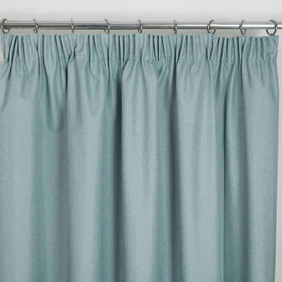 image 1 of Eclipse Pencil Pleat Blackout Curtains - Blue - 117cm x 137cm