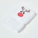 image 1 of Homescapes Reindeer Embroidered 100% Cotton Small Christmas Towel