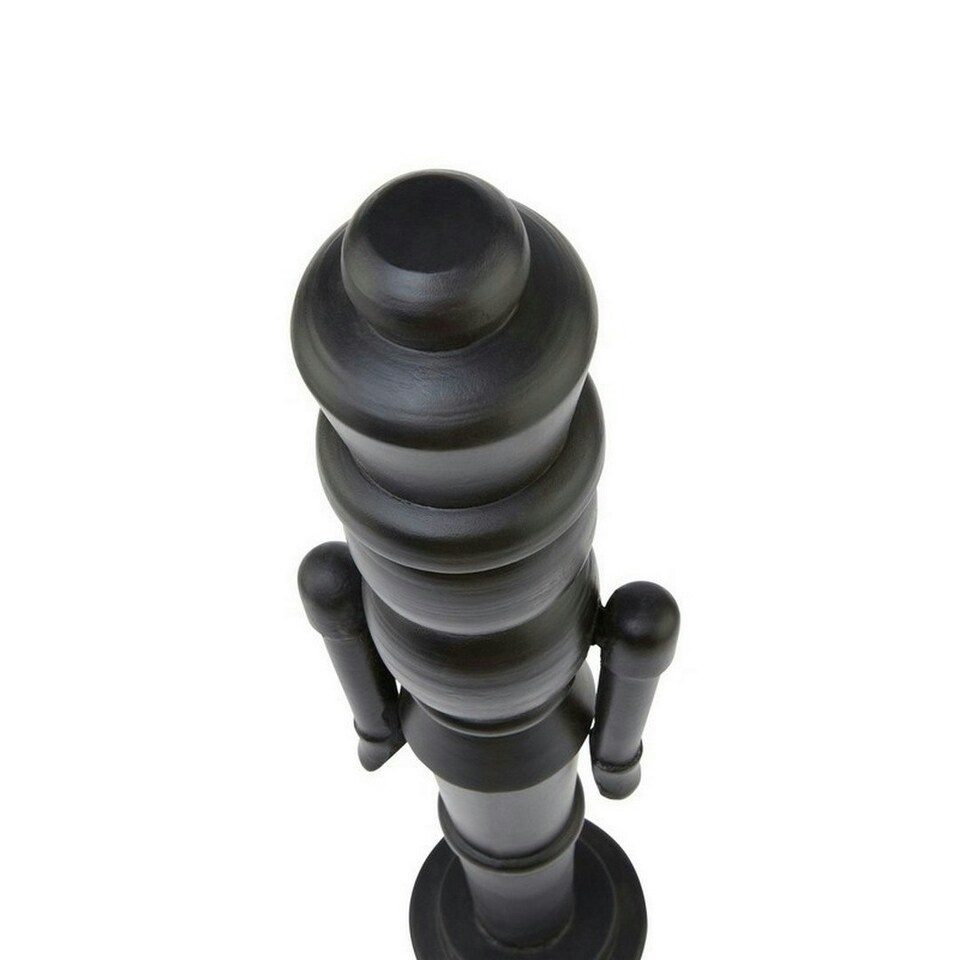 image 1 of Minimalist Large Nutcracker Decoration - Metal/Wood - L12 x W14 x H60 cm - Black