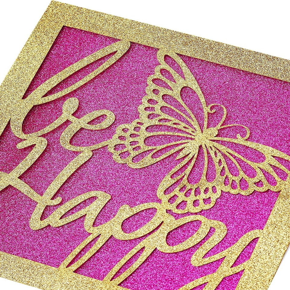 image 1 of Birthday Card with Butterfly Design Friendship