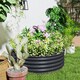 image 8 of Outsunny Galvanised Planter with Gloves, 120 x 120 x 43cm, Dark Grey 