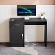 image 2 of Vida Designs Hudson 1 Door 1 Drawer Computer Desk Home Office Workstation, Black