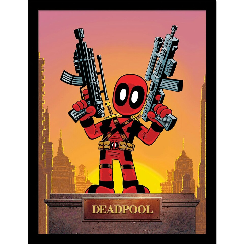 image 1 of Deadpool (Cartoon) Framed 30x40cm Print