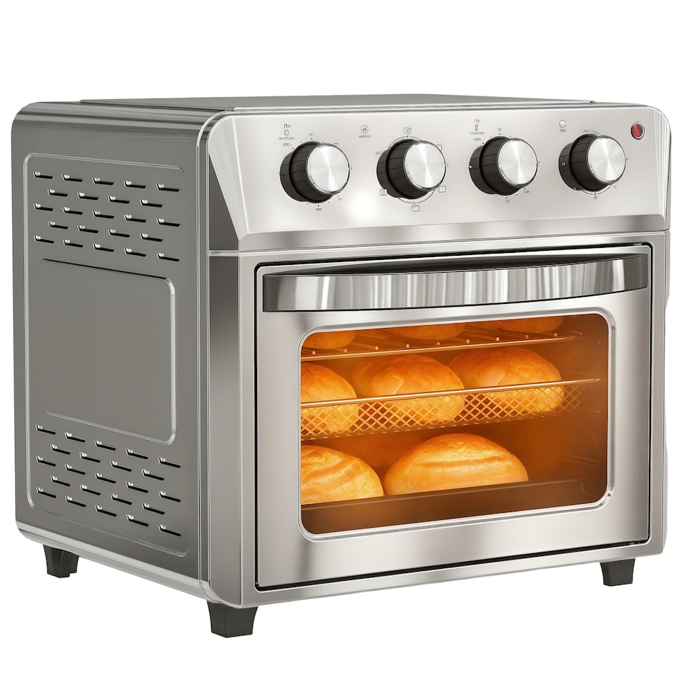 image 1 of HOMCOM 24L Air Fryer Oven, Small Electric Oven, Grill, Roast, Bake, 1600W