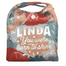 History & Heraldry Personalised Sparkle Reusable Foldable Shopper Bag - Linda | Multi
