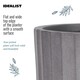 image 6 of Modern Ribbed Taupe Cylinder Planter on Legs, Round Pot Plant Stand Indoor D24 H32 cm, 7.6 ltrs Cap.