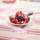 image 3 of Set of 4 Luxury Ribbed Glass Footed Dessert Bowls Wedding Decorations Ideas 300ml | Clear | Clear | Medium | 4