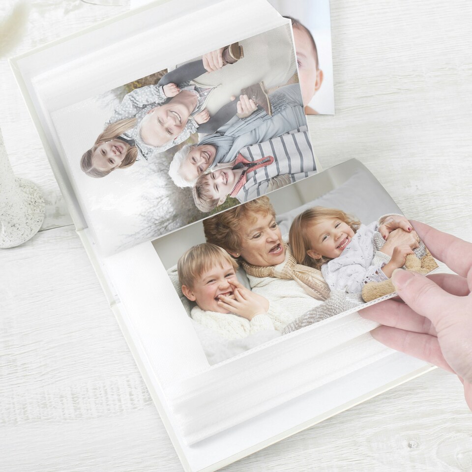 image 1 of Personalised In Loving Memory 6x4 Photo Album with Sleeves Cream