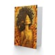 image 2 of Artery 8 Woman with Afro Amber Autumn Conceptual Art Greeting Card