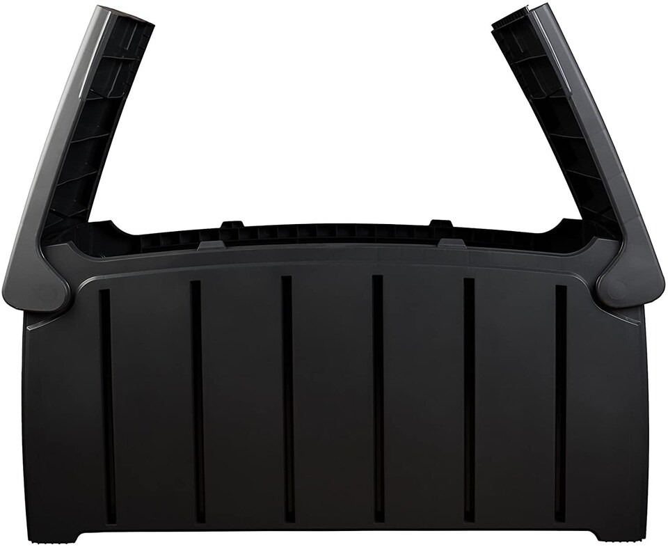 image 1 of Black 115cm x 55cm x 60cm Butterfly Opening Top 300 Litre Large Garden Storage Box Weatherproof with Padlock Hole | Black | Black