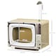 image 2 of PawHut TV-Shaped Cat House, Cardboard with Scratcher Catnip Toy Mouse