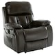 image 1 of Chester Electric Bonded Leather Automatic Recliner Heat & Massage Chair (Brown)