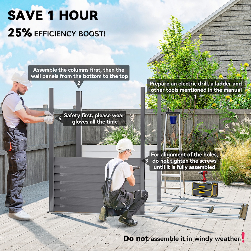 image 1 of Outsunny 5 x 9ft Galvanised Metal Garden Shed with Foundation Kit, Outdoor Leanto Shed, Tool Storage House with Lockable Doors, Gloves and 2 Air Vents for Patio, Garden, Grey | Grey | Grey