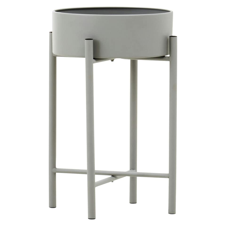 image 1 of Interiors by Premier Sturdy Small Grey Floor Standing Planter, Contemporary Outdoor Pot For Flowers, Durable Floor Planter Grey