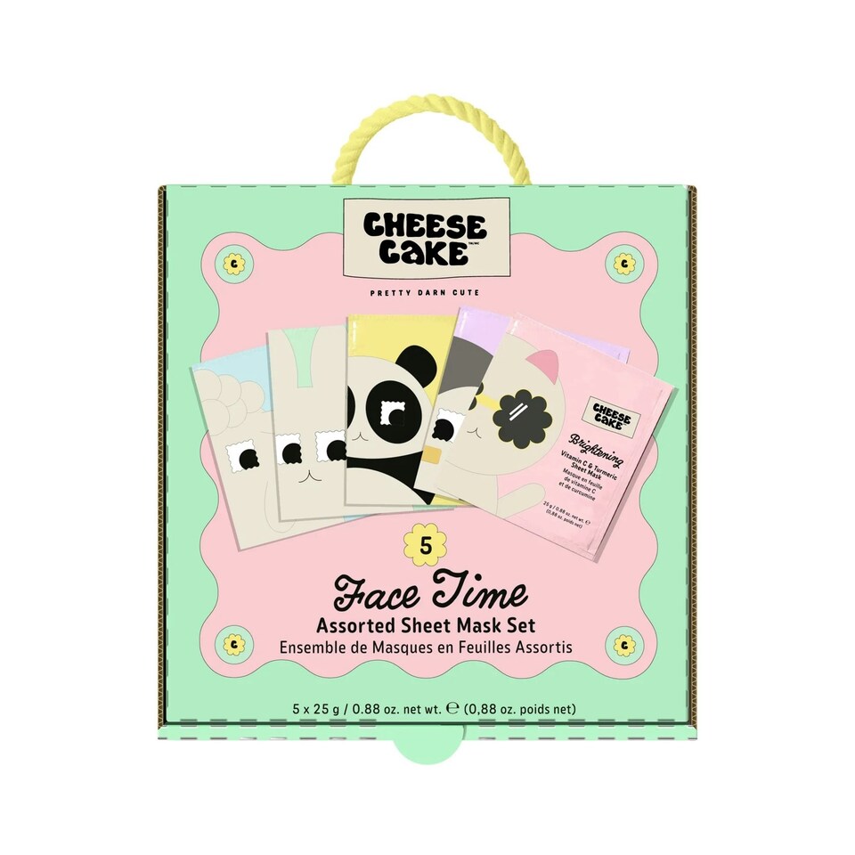 image 1 of Cheesecake Face Time Assorted Sheet Mask Set of 5