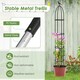 image 4 of COSTWAY 197 cm Tall Metal Obelisk Trellis 2-Pack Garden Trellis