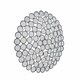 image 1 of Large Round Convex Antiqued Multi Mirror - Metal - L10 x W100 x H100 cm - Silver Grey