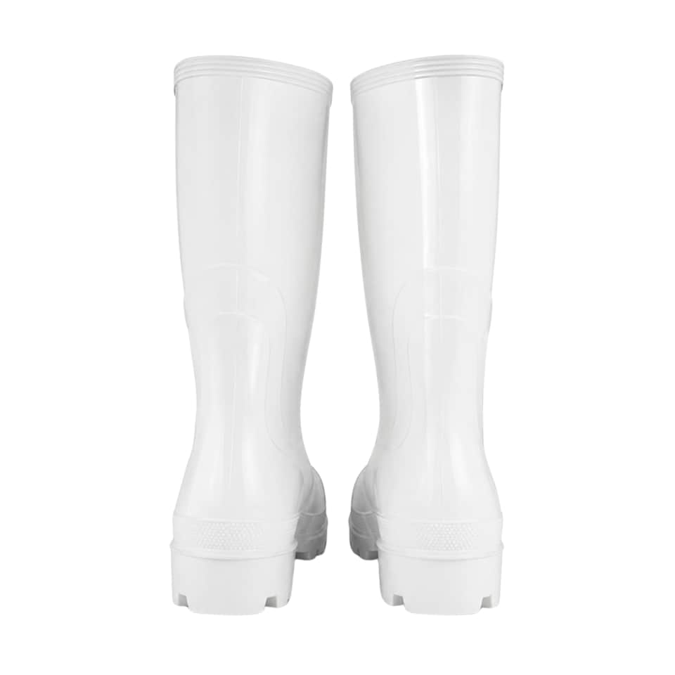 image 1 of Grand Men's White Waterproof PVC Wellies with Heel Energy Absorption EU43