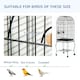 image 5 of PawHut 1.53(m) Bird Cage, Parrot Finch Macaw Conure w/ Perch, Wheels, Stand