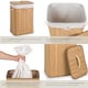 image 5 of Laundry Basket - washing hamper with lid, removable laundry bag, 2 handles | Brown | beige | 72 L | 1
