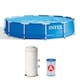 image 1 of Intex 12ft x 30in Round Metal Frame Pool with Filter Pump - Blue