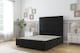 image 1 of Sloomy Monaco Black Plush Divan Bed Base 4 Drawers With 54 Inch Floor Standing Headboard & 12 Inch Matching Footboard | Black | Black | Double | 1