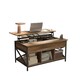 image 1 of Industrial Lift Top Coffee Table With Hidden Storage Rustic Brown