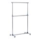 image 1 of HOMCOM Garment Rail Adjustable Portable Clothes Hanging Stand Rack Wheels